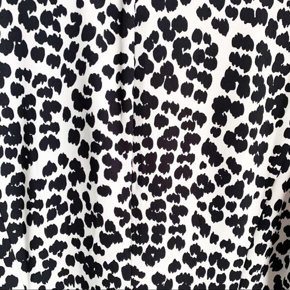 LOFT Wild Cat Flippy Bias Ruffle Dress Animal Print Dress NWT Black White Size 8 - Picture 11 of 11